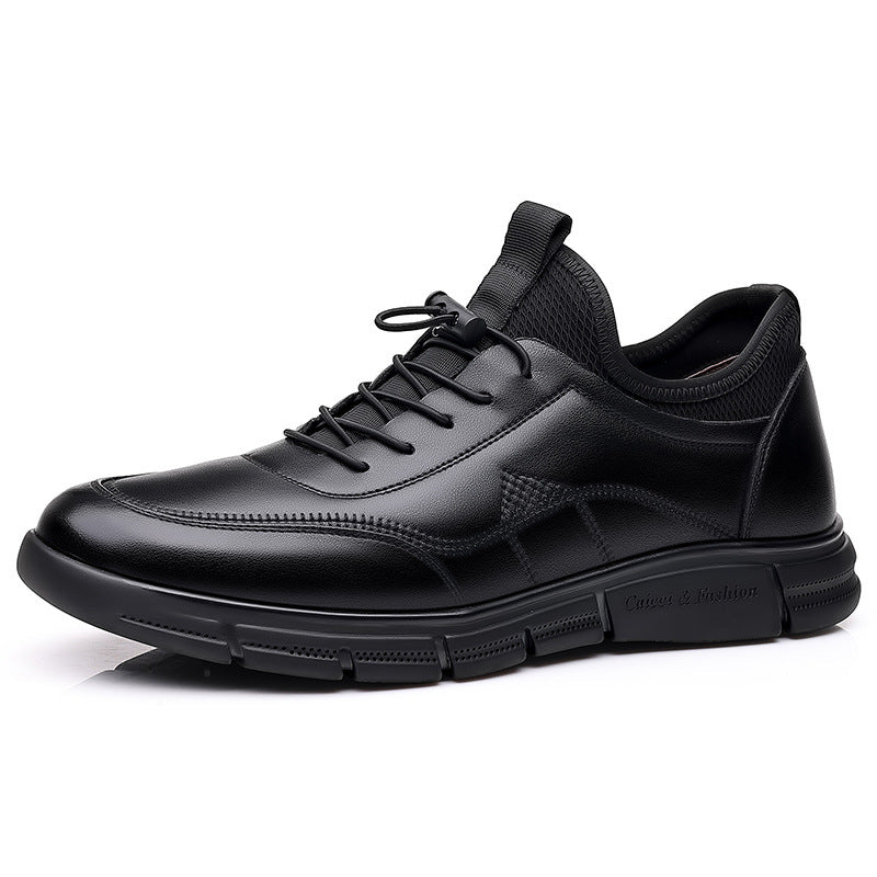 British Casual Business Bottom Soft Men's Shoes Black