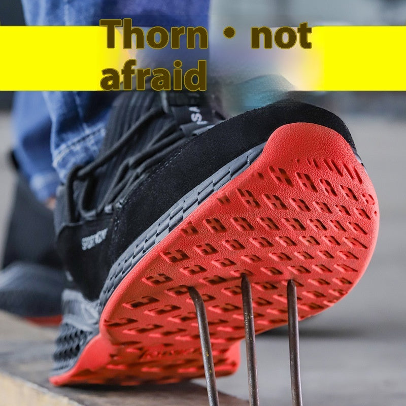 Labor Protection Shoes Anti-smashing And Anti-stab Safety Shoes Non-slip Comfortable Comfortable Protective Footwear Work Shoes
