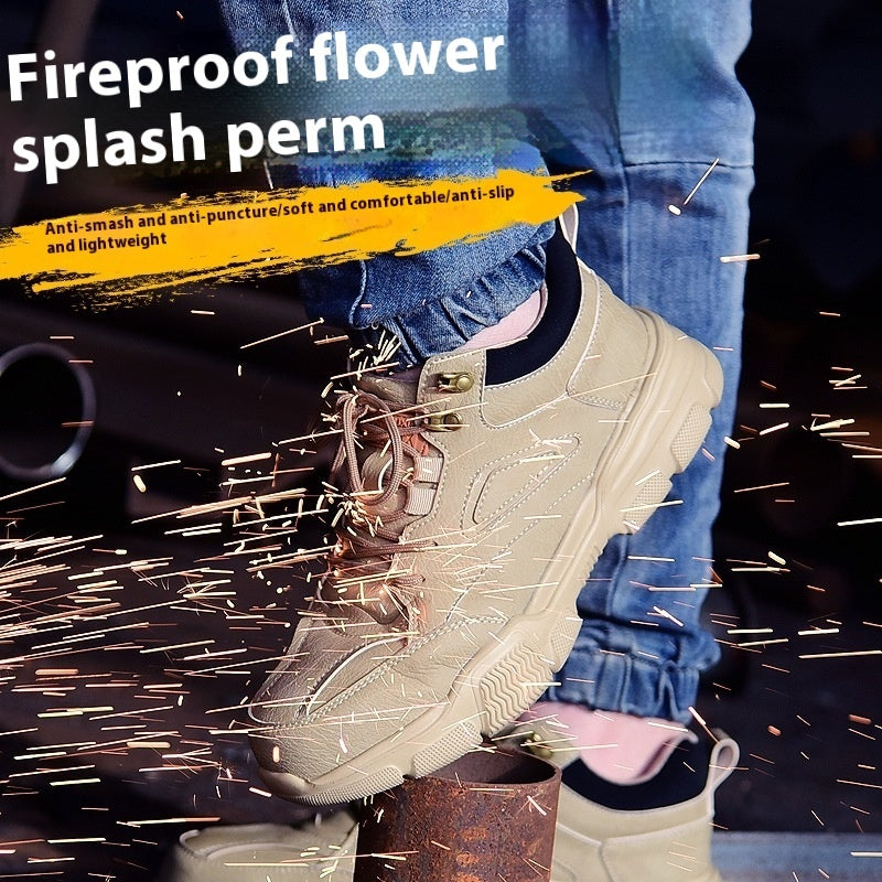 Men's Breathable Soft Bottom Protective Safety Shoes