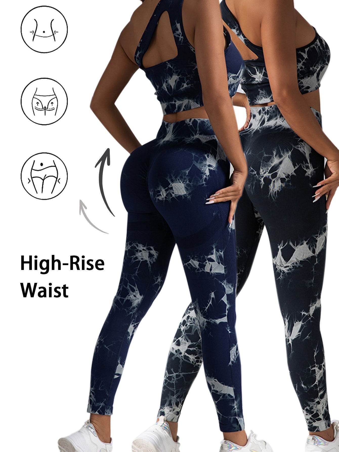 2pack Tie-dye Yoga Pants Seamless Yoga Pants - La Gaelliance DG ESsence