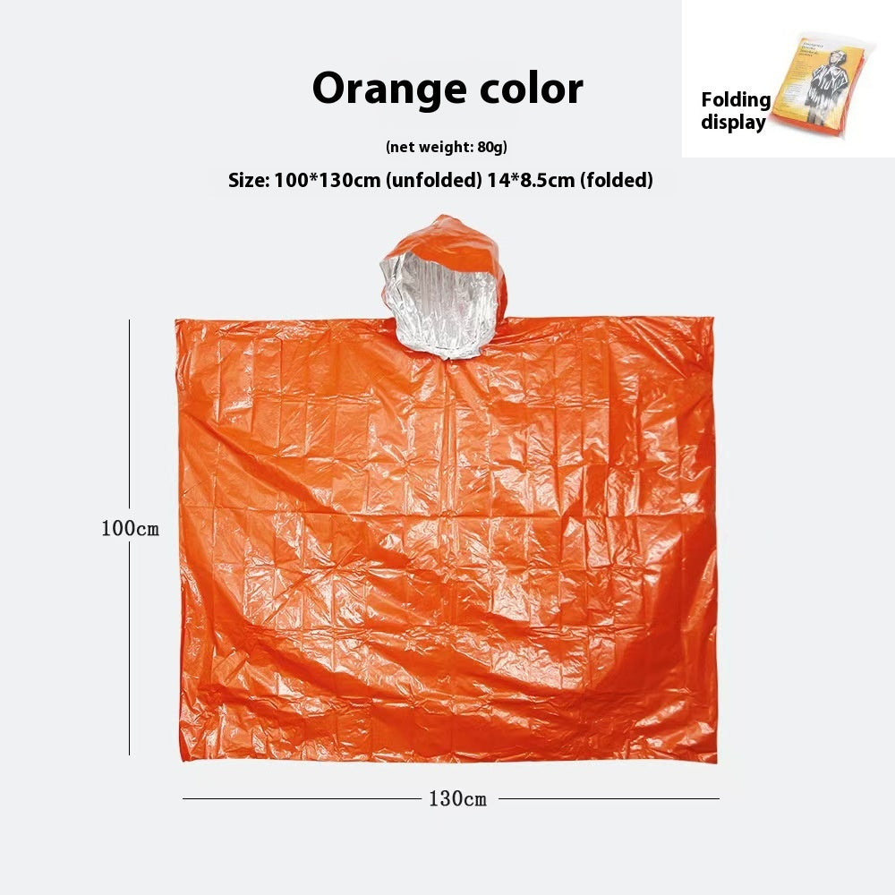 Marathon Wild Cross-country Multifunctional Raincoat Orange Raincoat 100X130cm