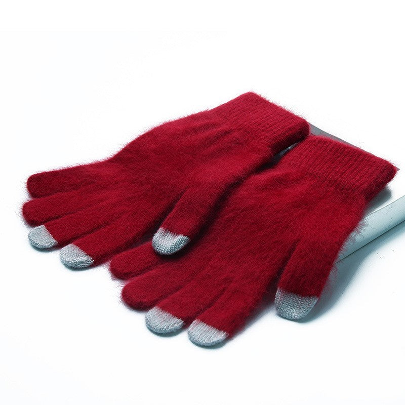 Gloves are divided into five fingers plus velvet gloves Maroon