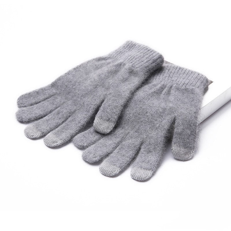 Gloves are divided into five fingers plus velvet gloves Light grey