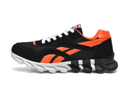 Casual shoes, men's sports, fashion, running shoes, comfortable, breathable mesh, men's shoes Orange