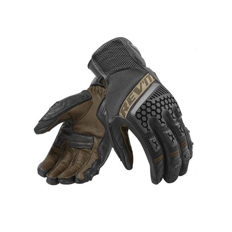 Motorcyclist gloves Black brown