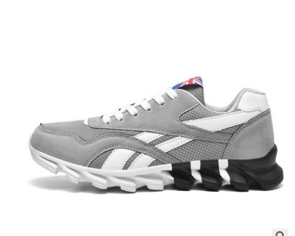 Casual shoes, men's sports, fashion, running shoes, comfortable, breathable mesh, men's shoes Grey