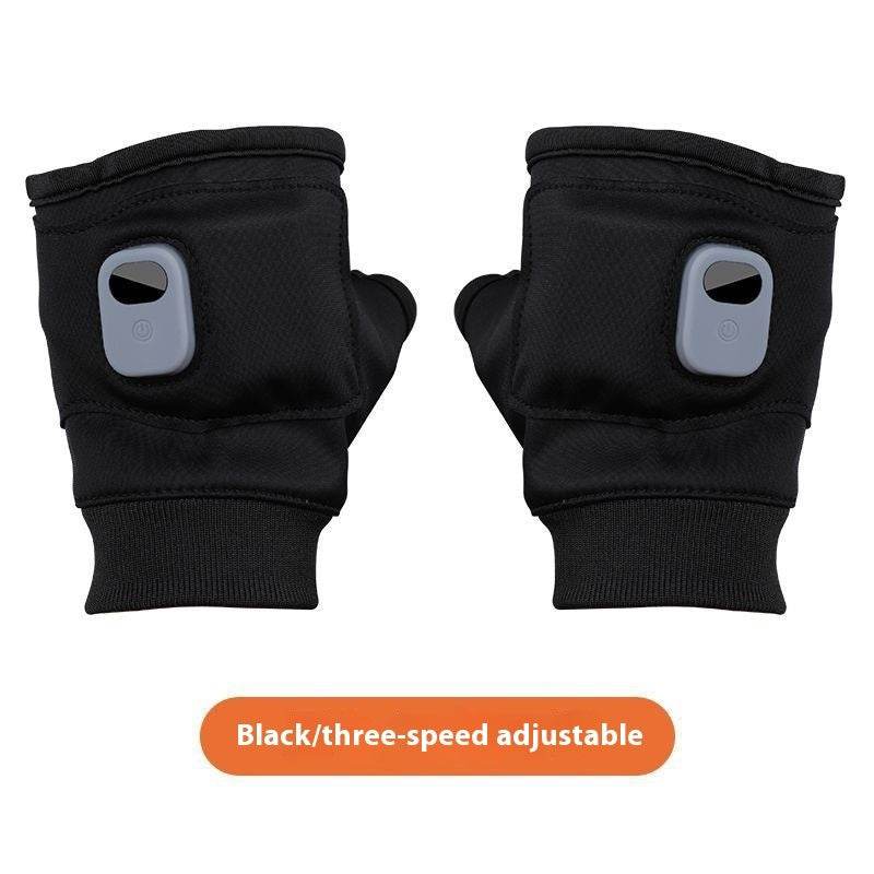 Comfort Warm Gloves Electric Winter Heating USB Rechargeable Smart Warm Winter Gloves For Skiing Cold Weather Driving Hiking Black Digital Display Third Gear