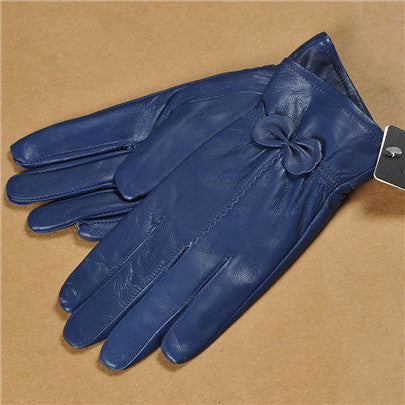 Woman Gloves Navy Blue