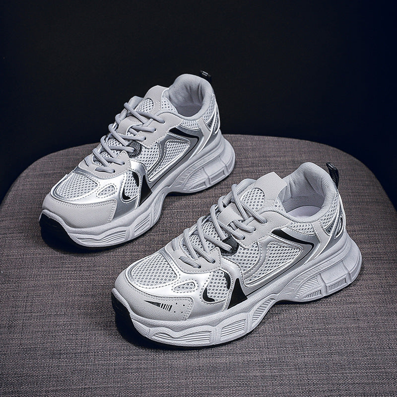 Women's Korean-style All-matching Platform Casual Shoes D53 Gray