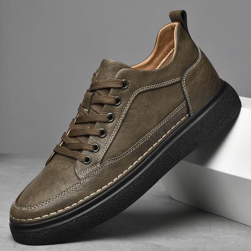 Autumn New Invisible Height Increasing Insole Men's Shoes 8cm Thick Bottom