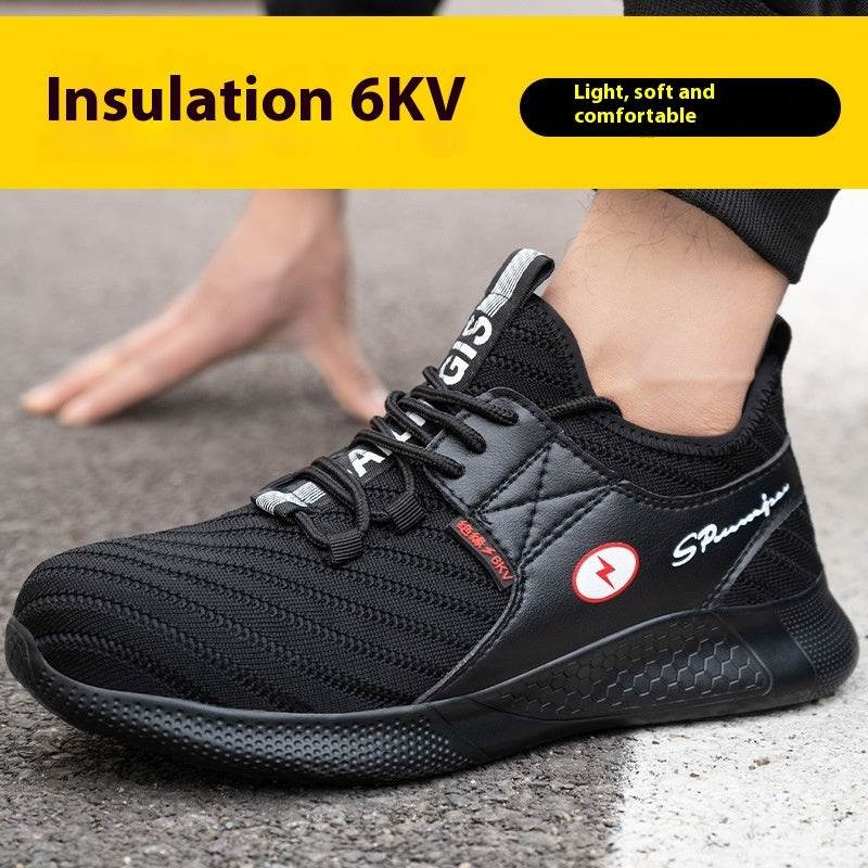 Labor Protection Shoes Deodorant Insole Long Standing Not Tired Military Training Increased Black