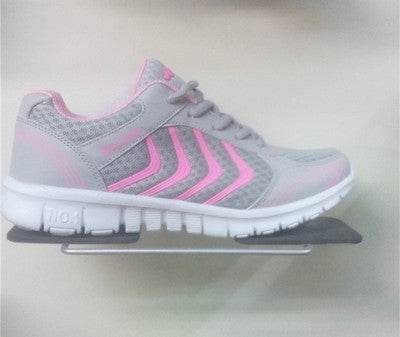 Mesh Lace Up Flat Shoes Sneakers Women Pink