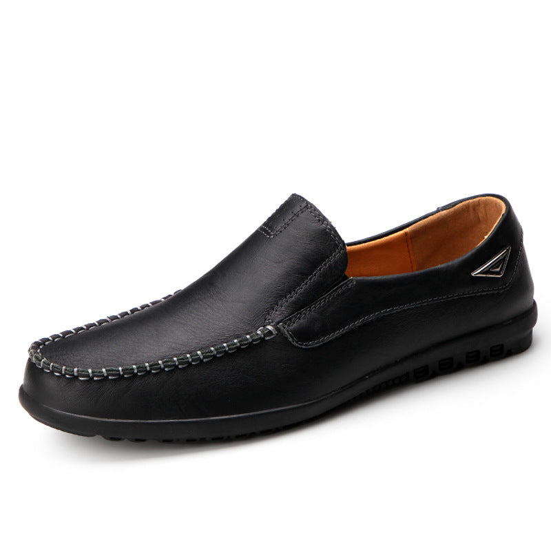 Low Cut Flat Bottomed Slip On Lazy Shoes Casual Men's Shoes Black