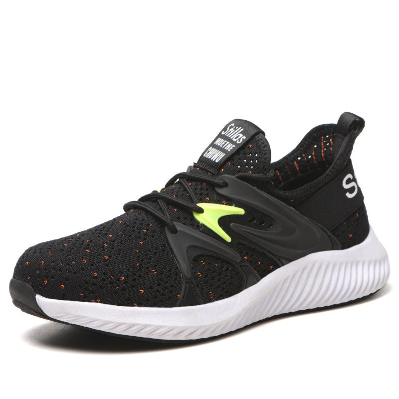 New Cross-Border Lightweight Labor Insurance Shoes EVA Sole Safety Shoes Steel Toe Anti-Smash And Anti-Stab Work Shoes Safetyshoes Black