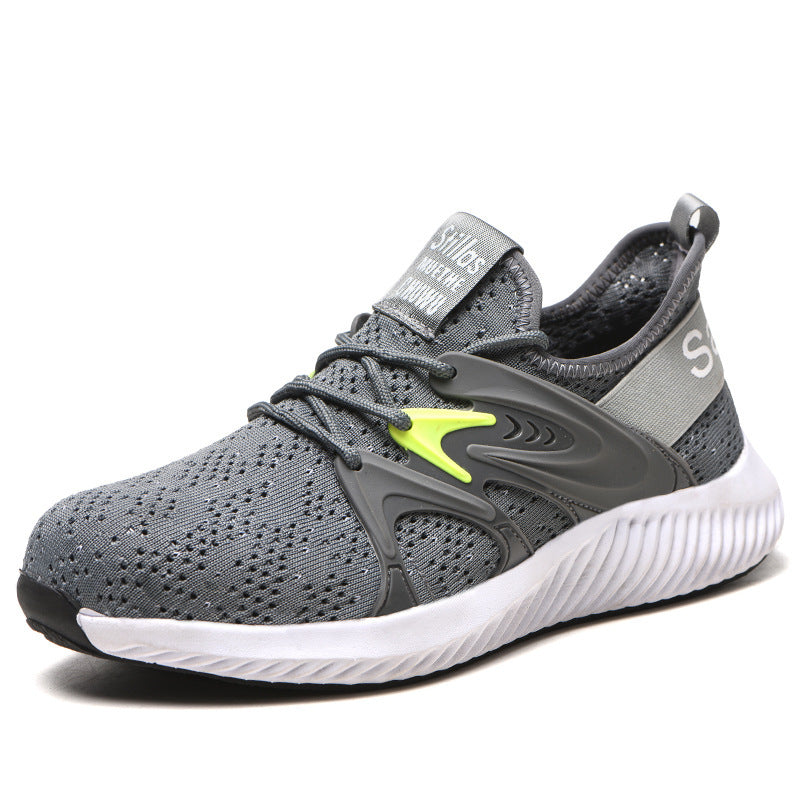 New Cross-Border Lightweight Labor Insurance Shoes EVA Sole Safety Shoes Steel Toe Anti-Smash And Anti-Stab Work Shoes Safetyshoes Grey