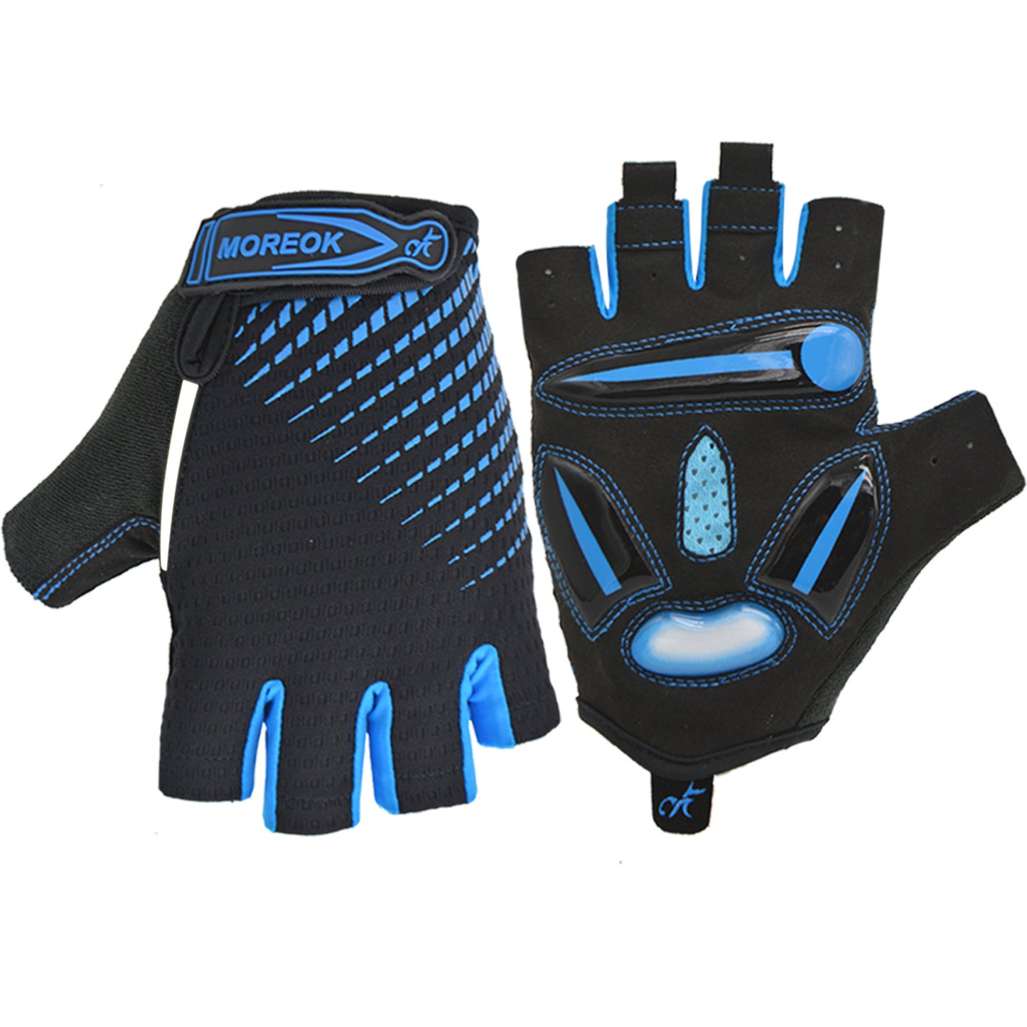 Cycling Gloves Bicycle Half Finger Gloves Men Women Summer Blue