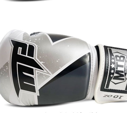 Adult Boxing Gloves Sanda Gloves Men and Women Training Muay Thai Fight Free Fight White