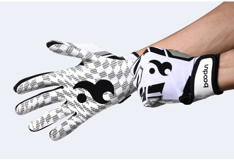 American Football Rugby Gloves Outdoor Silicone Sports Non-slip Catching Baseball Gloves For Men And Women White