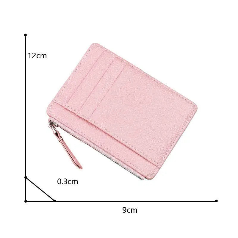 Korean Version Of Coin Purse Zipper Card Case Candy Color Bus Student Bank Card Holder