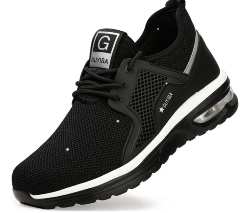 Safety Shoes Anti-smashing And Anti-piercing Flying Woven Safety Shoes Black
