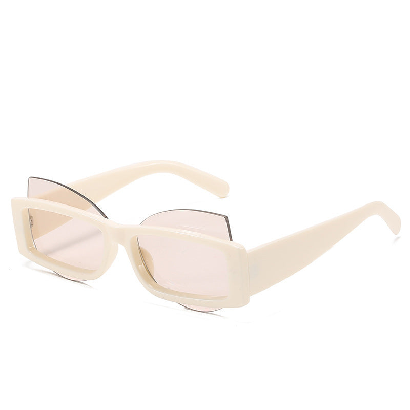 Glasses Fashion Cat Glasses PC Lens Carved Glasses Rice White Light Tea The New