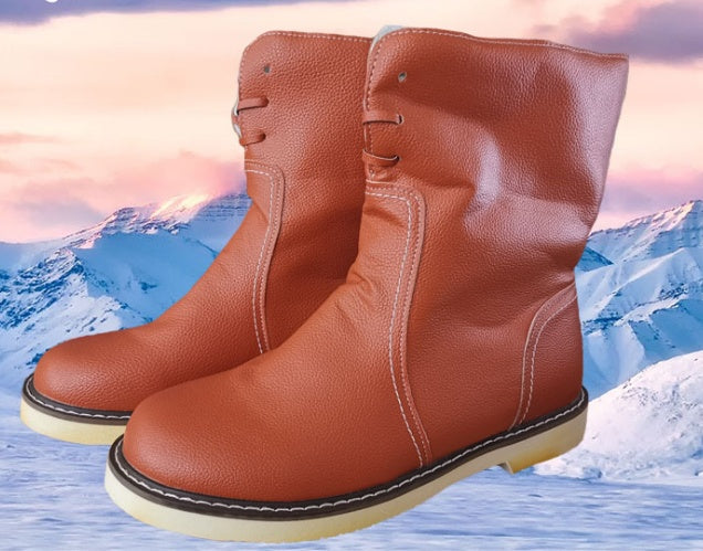 Round toe snow boots Yellow