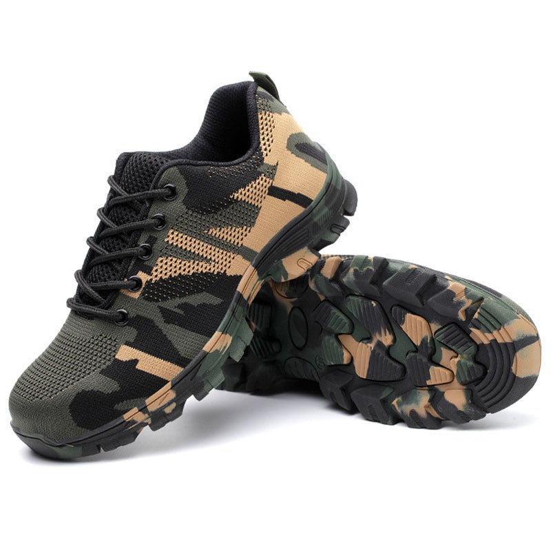 Lightweight Breathable Safety Shoes Camouflage Flying
