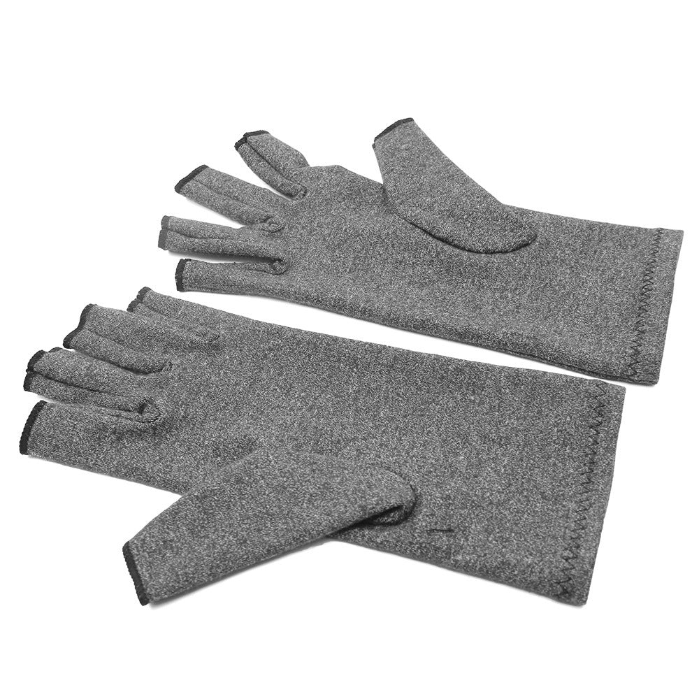Fingerless Pressure Gloves Arthritis Rehabilitation Training Nursing Gloves Grey 1pcs