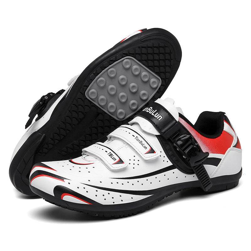 Outdoor Non-lock Cycling Shoes, Rubber Sole Men And Women Couple All-terrain Cycling Shoes No lock white