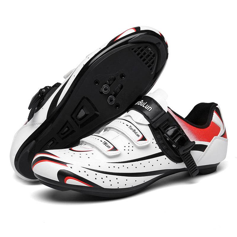 Outdoor Non-lock Cycling Shoes, Rubber Sole Men And Women Couple All-terrain Cycling Shoes Highway white