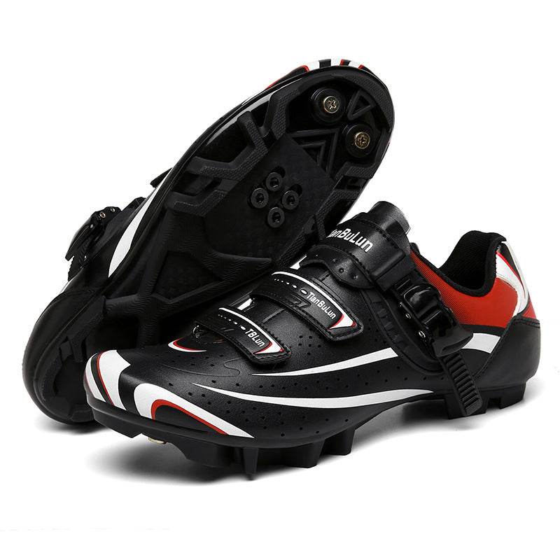 Outdoor Non-lock Cycling Shoes, Rubber Sole Men And Women Couple All-terrain Cycling Shoes Mountain black