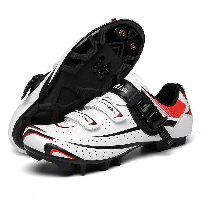 Outdoor Non-lock Cycling Shoes, Rubber Sole Men And Women Couple All-terrain Cycling Shoes Mountain white