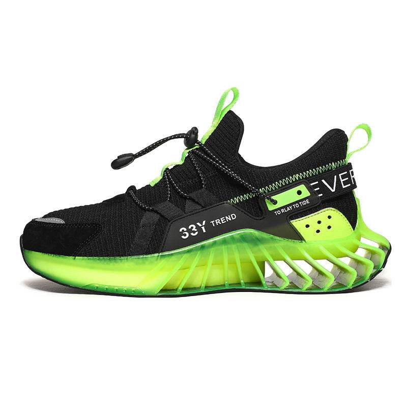 Fall Men'S Low-Top Round Toe Injection Shoes Sports Daily Sports Old Shoes Green