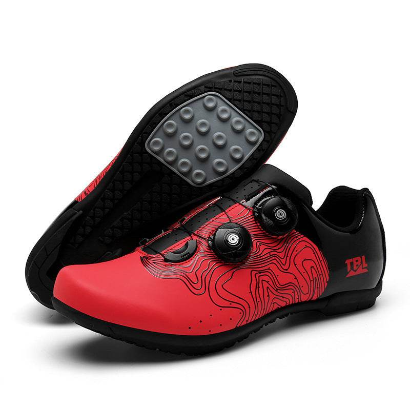 Cycling Shoes, Road Cycling Shoes, Bicycle Shoes, Hard-soled Cycling Shoes Red Rubber sole
