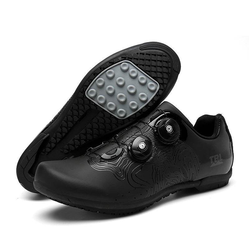 Cycling Shoes, Road Cycling Shoes, Bicycle Shoes, Hard-soled Cycling Shoes Black Rubber sole