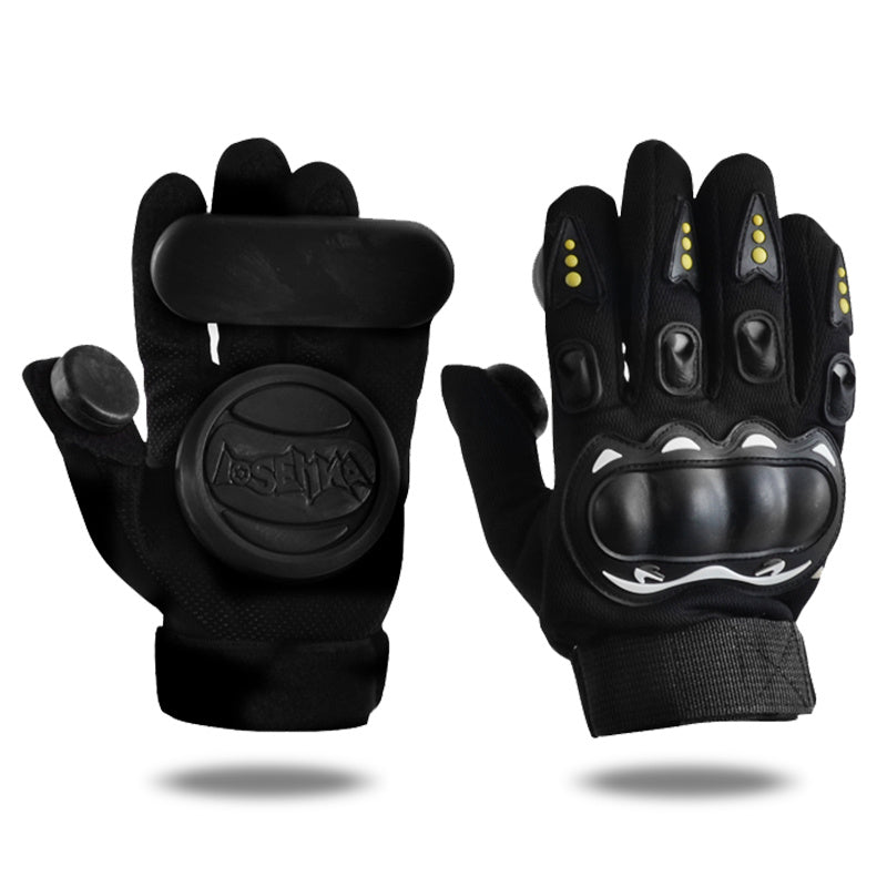 Downhill Skateboard Gloves Roller Long Board Slider Skateboard Turning Gloves Slide Brake Gloves Black