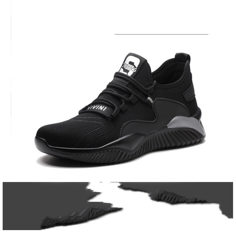 Lightweight Fly Woven Labor Insurance Shoes Men's Anti-smashing And Anti-piercing Work Shoes Breathable Steel Toe Ca P Safety Shoes Protective Shoes D