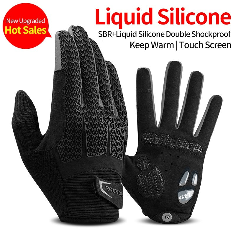 Cycling gloves all refer to bicycle motorcycle gloves Black gray
