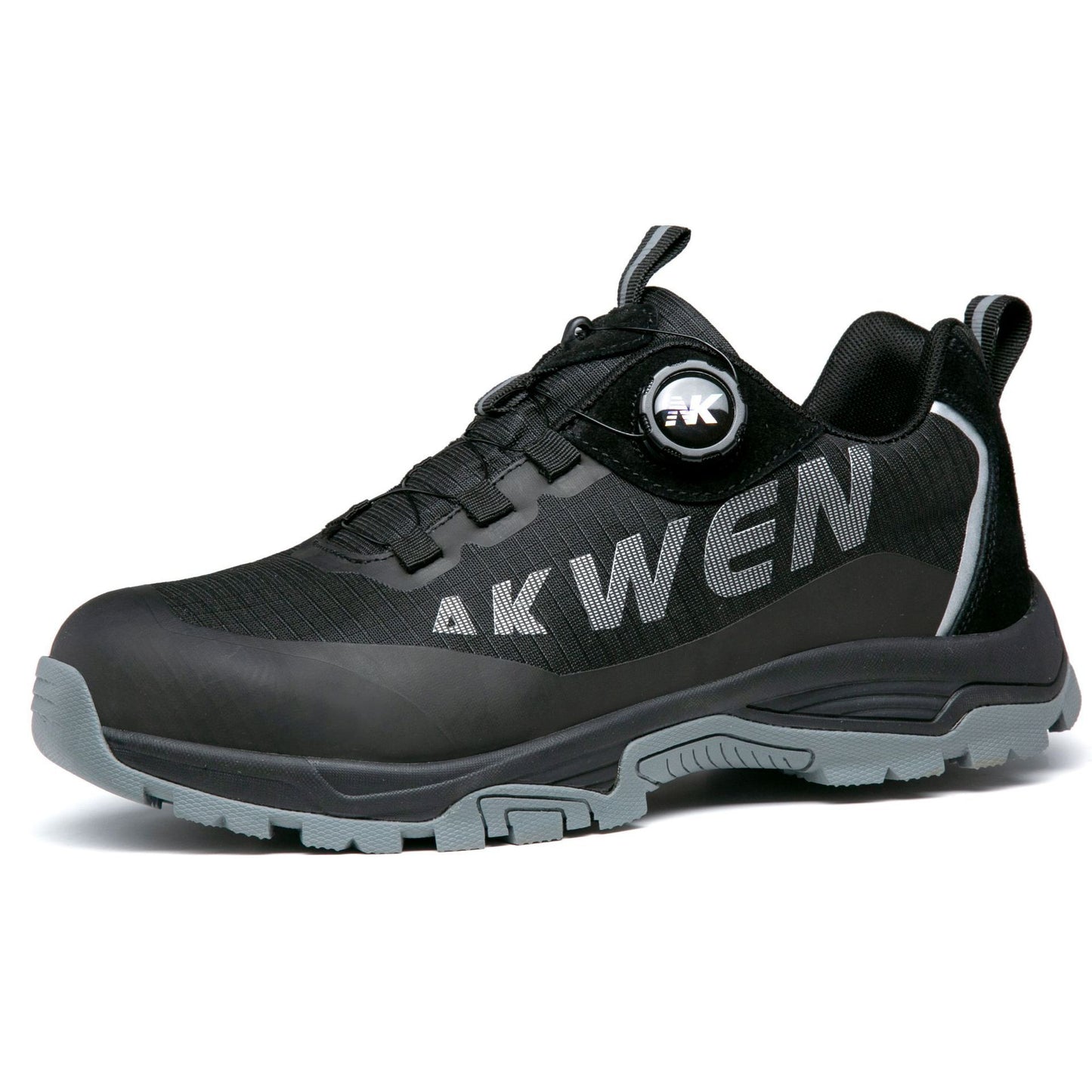 Thick Wear-resistant Non-slip Breathable Lightweight Steel Toe Shoes Black safety shoes with knobs