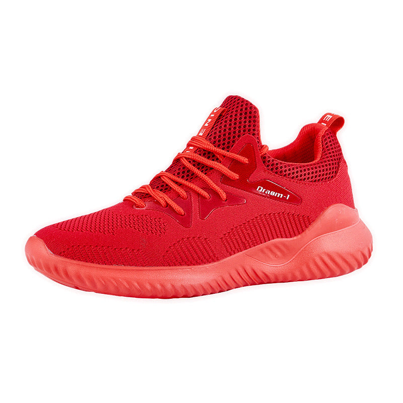 Student breathable running shoes RED