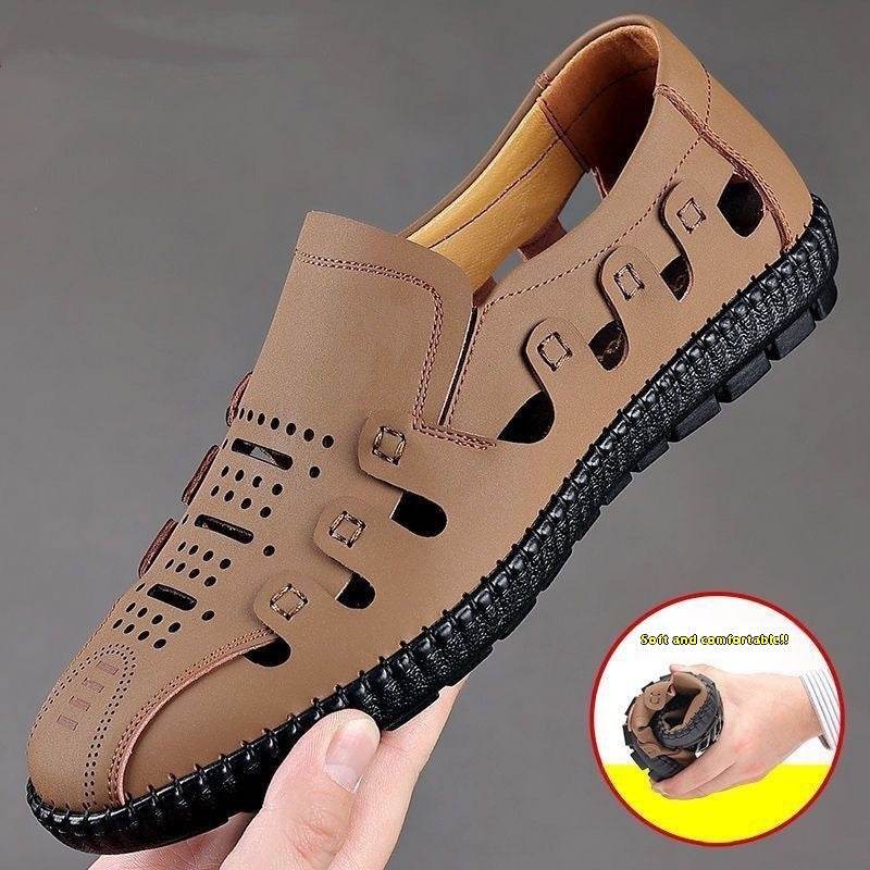 Men's Sneaker Mesh Breathable Hollow Light Brown