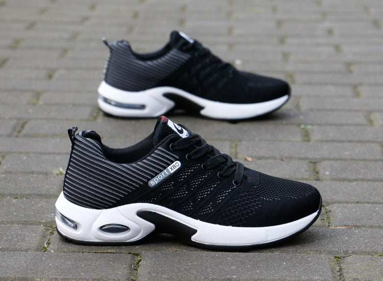 Men Casual Shoes Outdoor Breathable Work Shoes Black ash