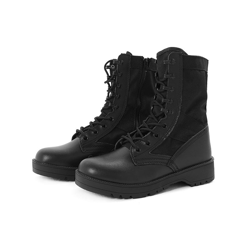 High-top Outdoor Black Breathable Wear-resistant Hiking Boots Black