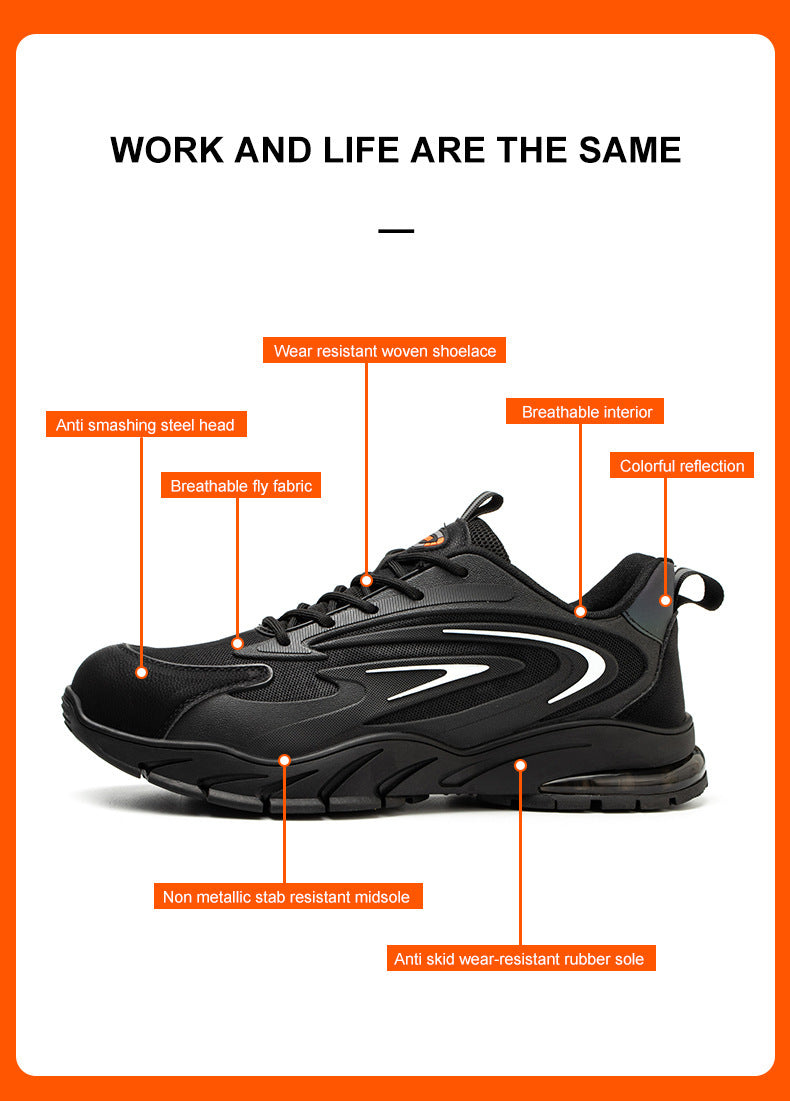 Anti-smashing And Anti-stab Safety Shoes Men's Breathable