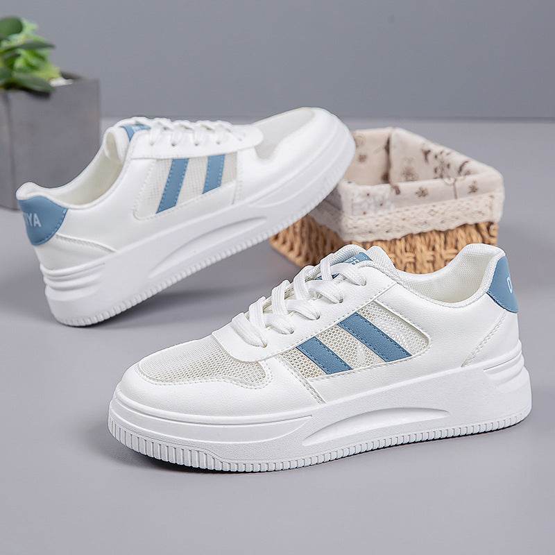 Breathable Platform Light White Shoes Women's Mesh Casual Sneaker