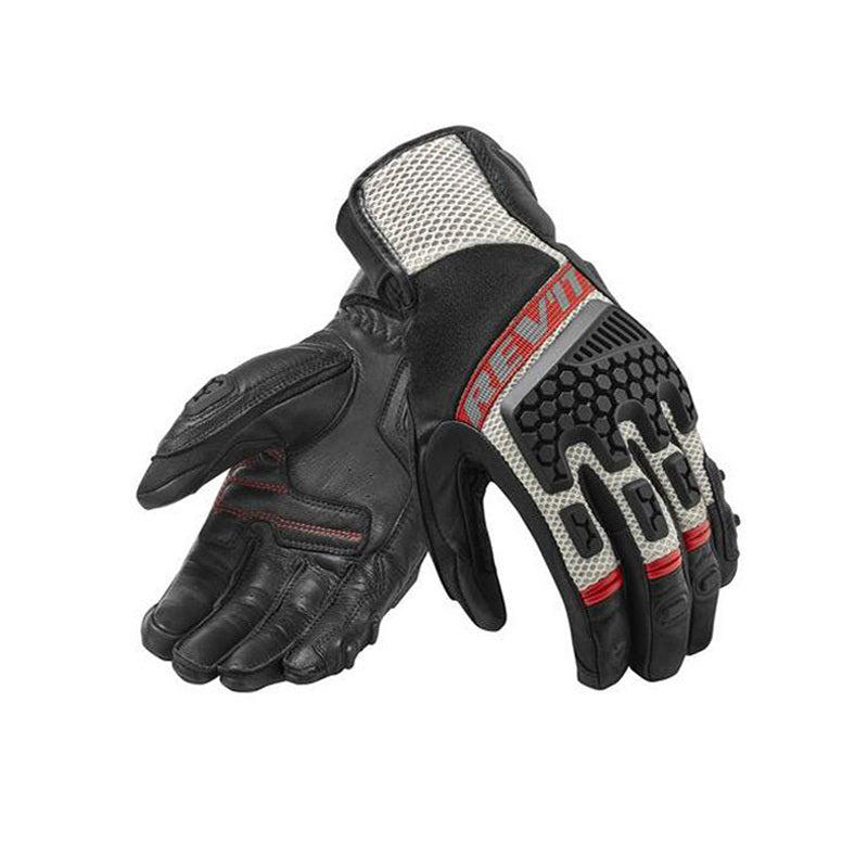 Motorcyclist gloves Red and white