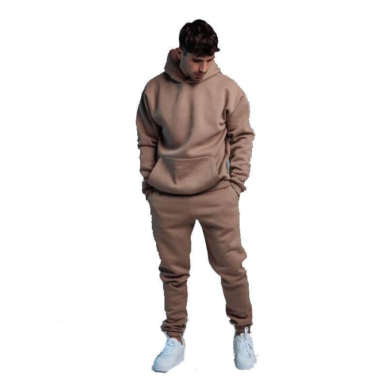 Hoodie Suit Sweater Two-piece Set Camel