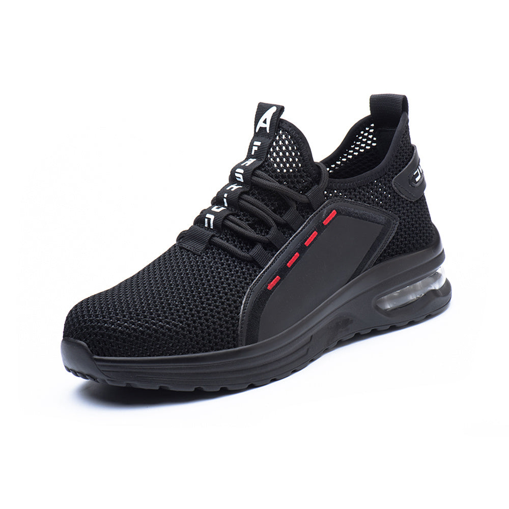 Mesh Fly Woven Anti-Smashing And Anti-Piercing Safety Shoes Black