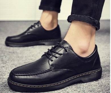 Casual leather shoes for work Black