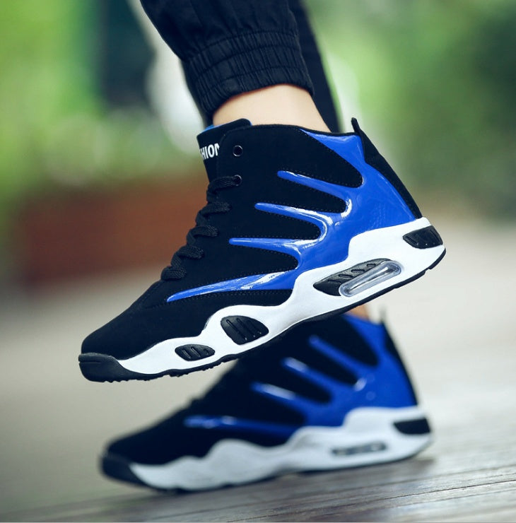Men Air Cushion Basketball Shoes Wear-resistant Sneakers For Men Hommel Basketball Boots Sneakers Men Blue